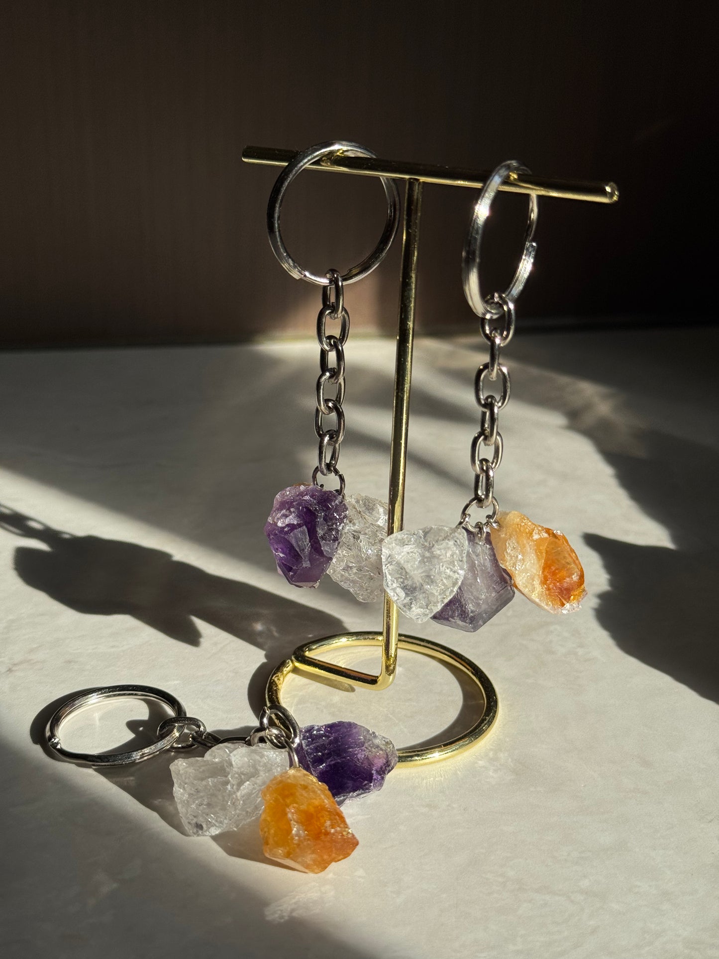 Sleutelhanger van drie stenen