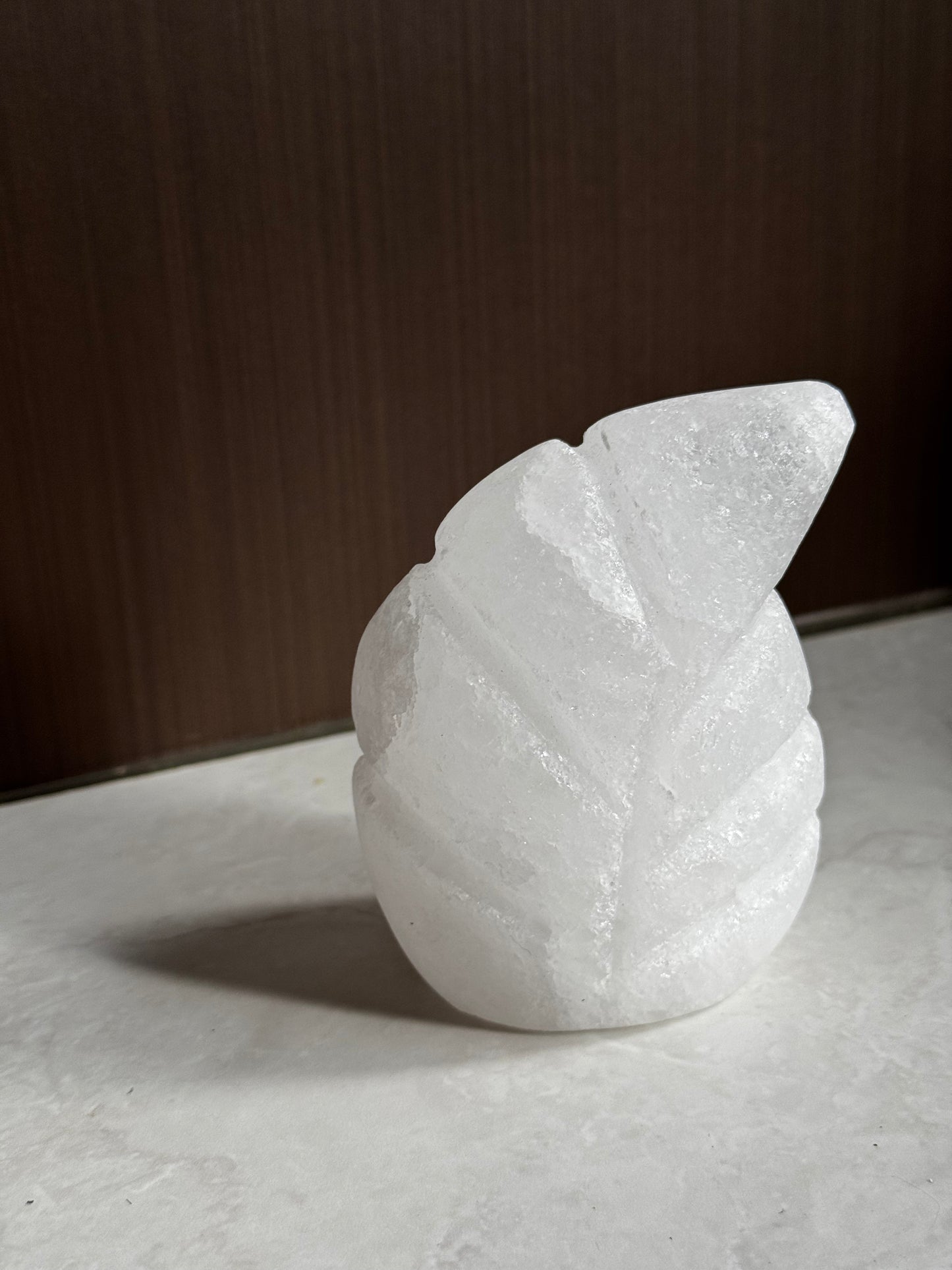 Himalaya zout lampje- Blad wit