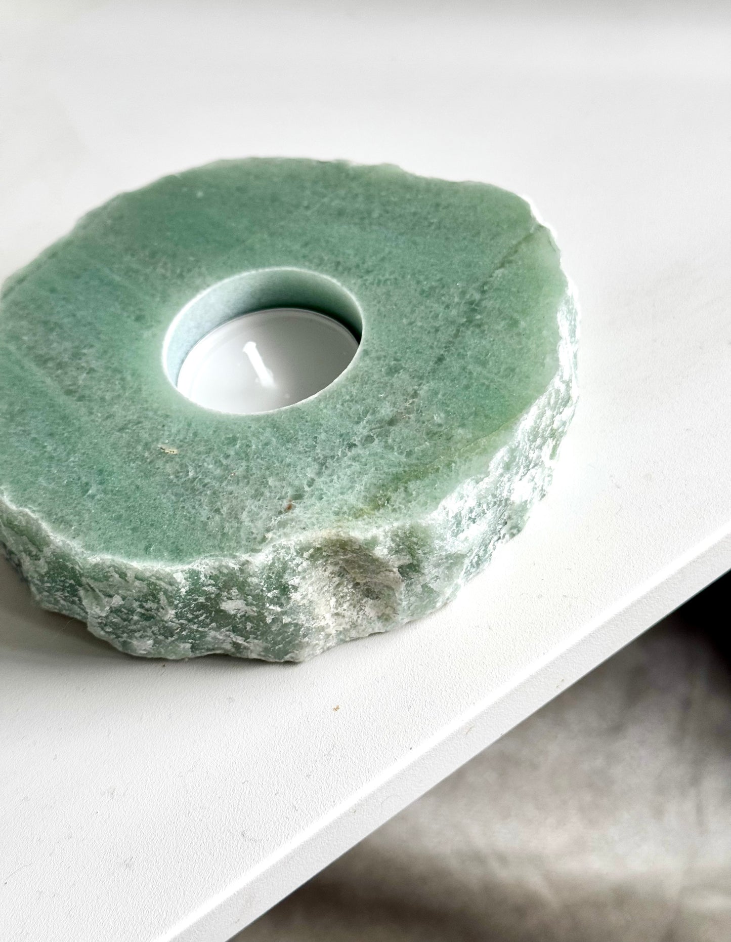 Jade waxinelicht houder