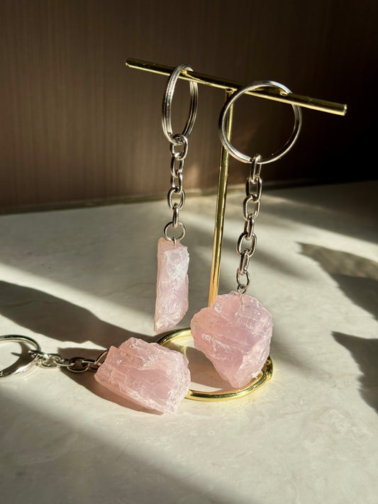 Rozenkwarts sleutelhanger