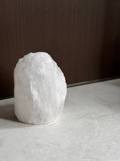 Himalaya zout lampje- Brok wit