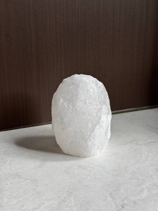 Himalaya zout lampje- Brok wit