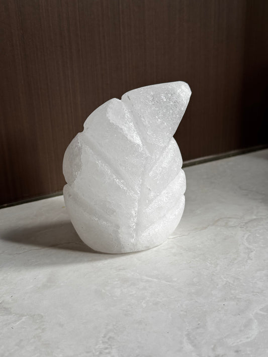 Himalaya zout lampje- Blad wit