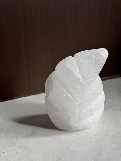 Himalaya zout lampje- Blad wit