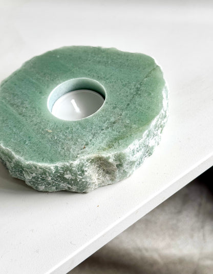 Jade waxinelicht houder