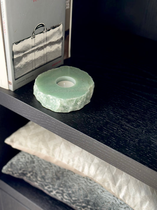 Jade waxinelicht houder